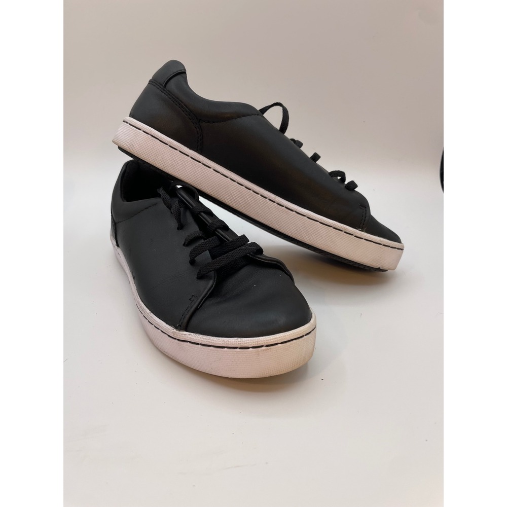 Clarks Un Maui Lace Sneakers Womens 6.5 Black Leather Low Top  Tennis Shoe